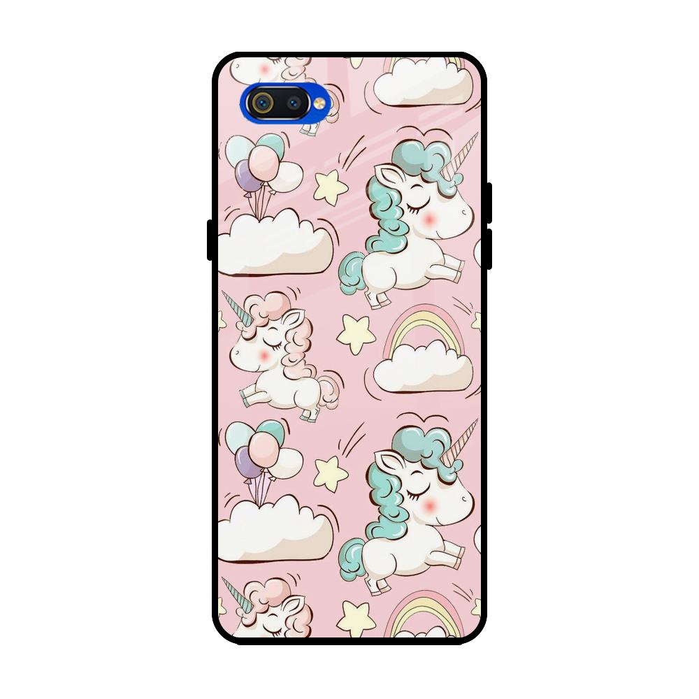 Balloon Unicorn Realme C2 Glass Cases & Covers Online
