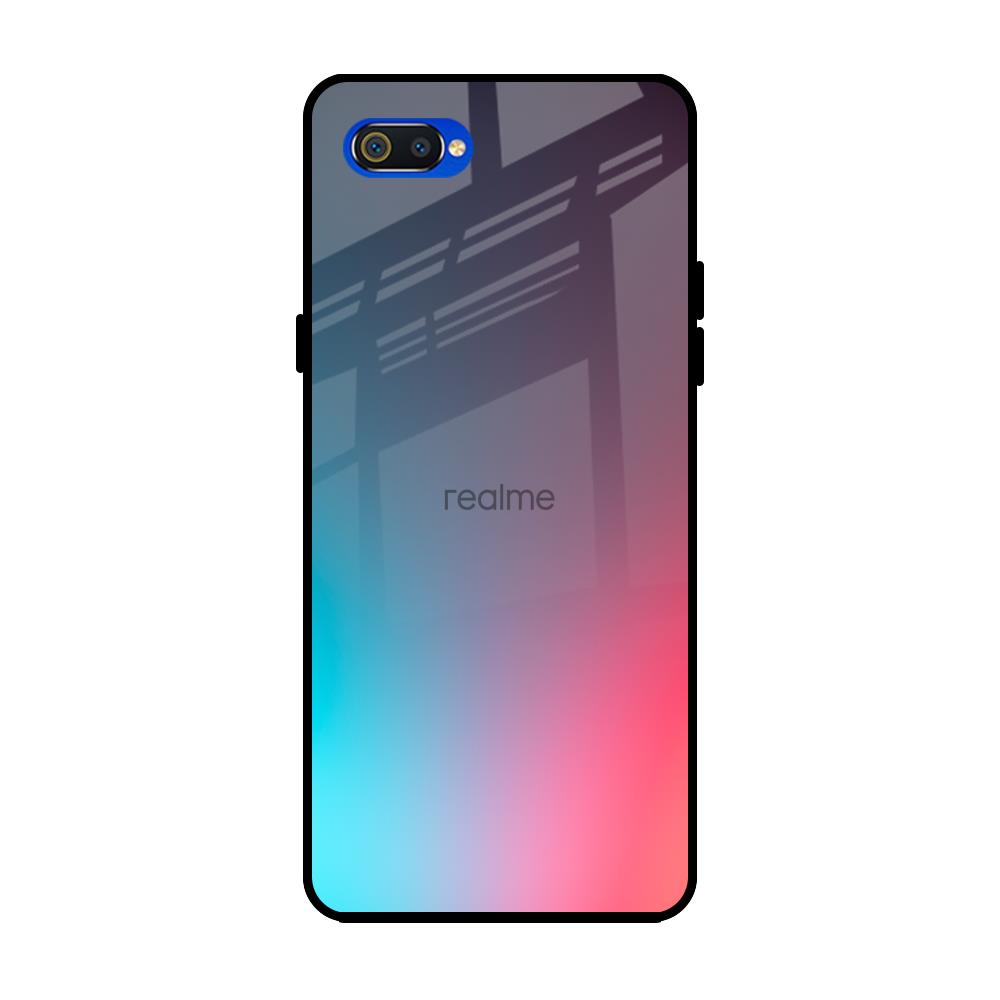 Oppo Realme C2 Pro Back Cover Rainbow Laser Glass Case For Realme C2