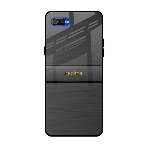 Grey Metallic Glass Realme C2 Glass Back Cover Online