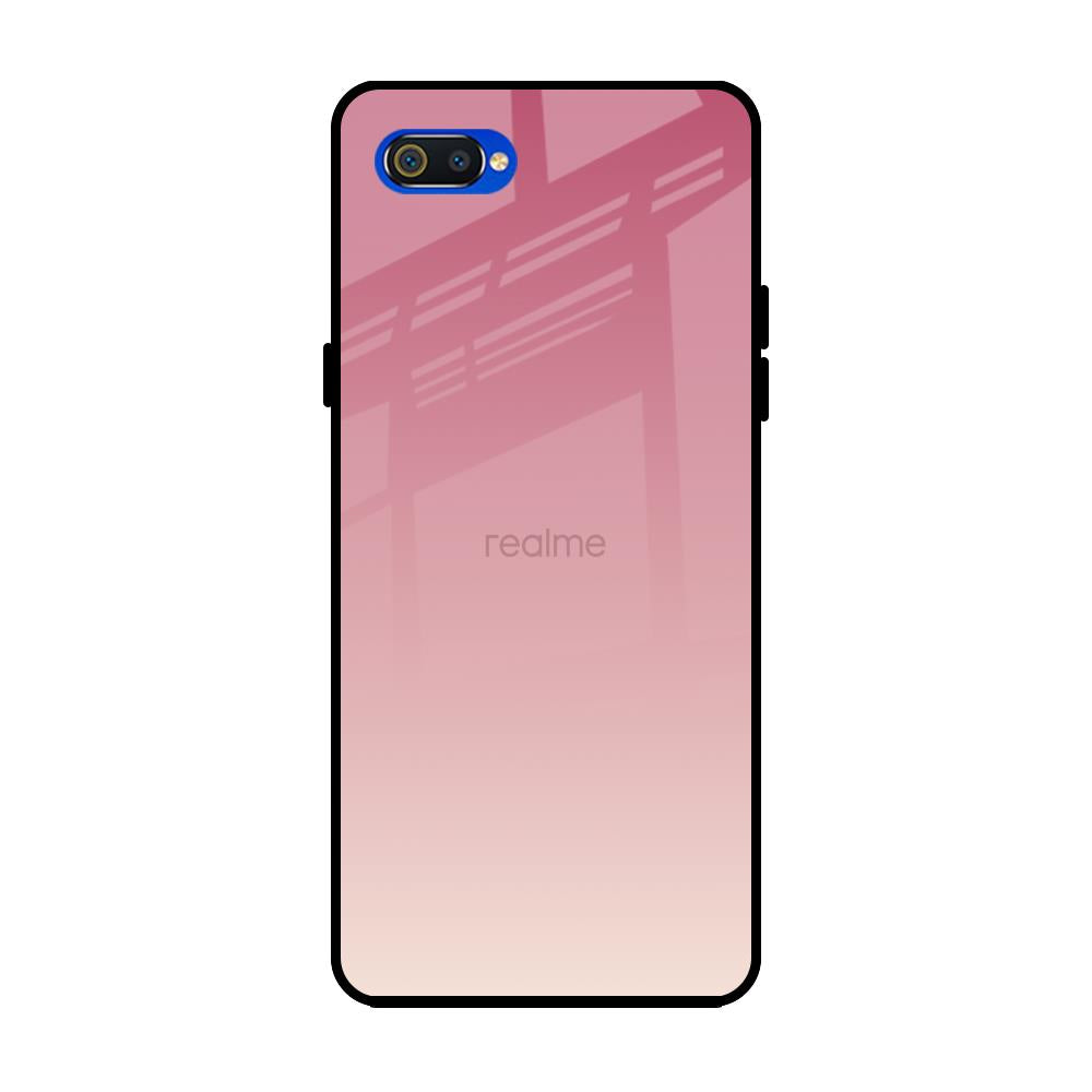 Blooming Pink Realme C2 Glass Back Cover Online