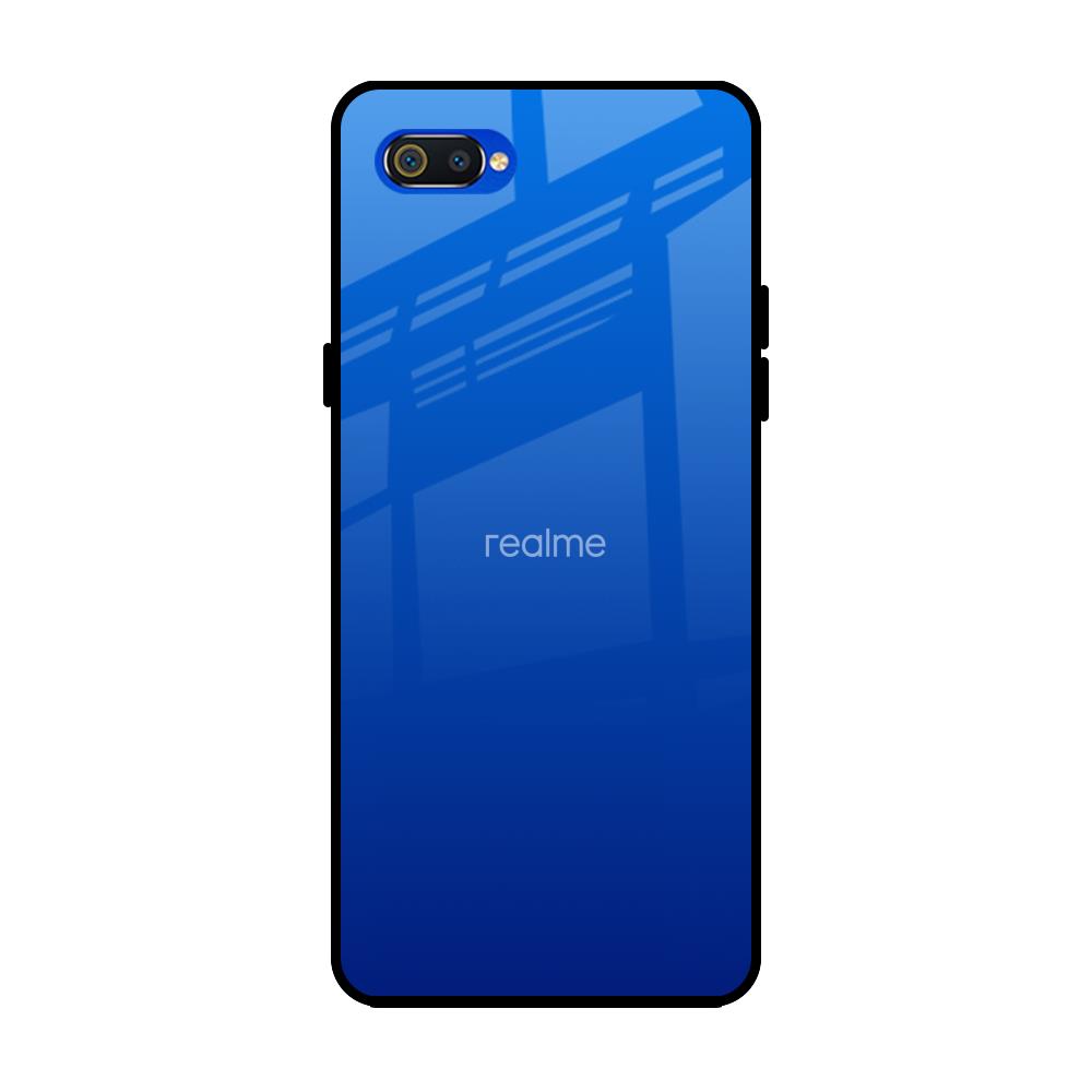 Egyptian Blue Realme C2 Glass Back Cover Online