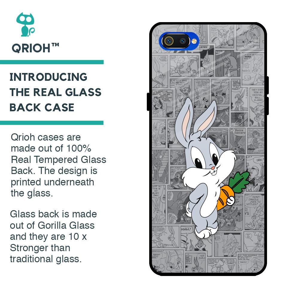 Cute Baby Bunny Glass Case for Realme C2