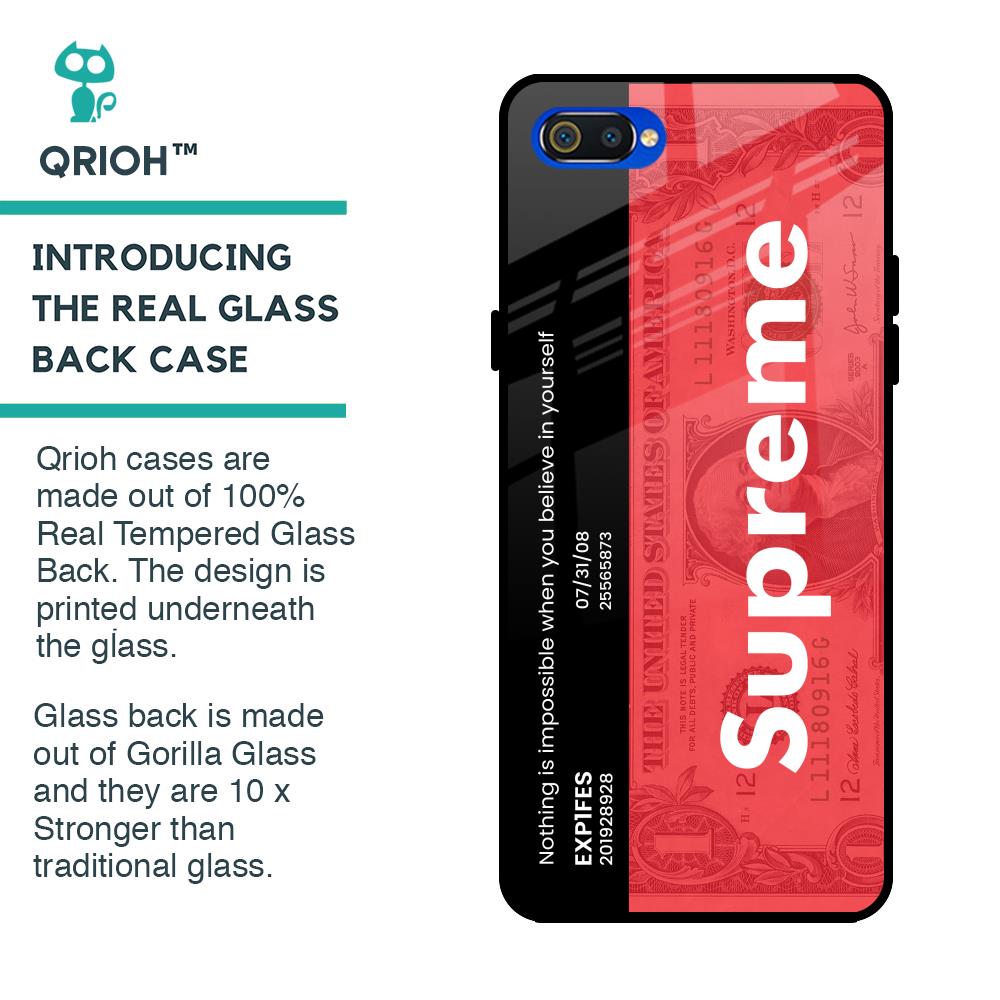 Supreme Ticket Glass Case for Realme C2