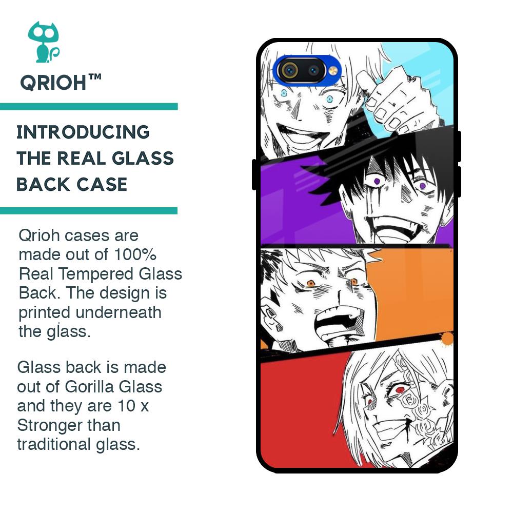 Anime Sketch Glass Case for Realme C2