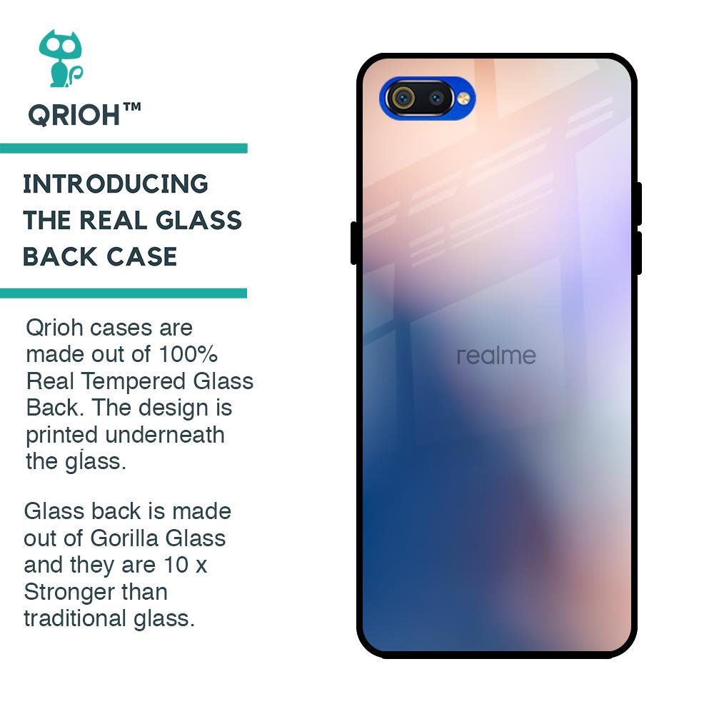 Blue Mauve Gradient Glass Case for Realme C2