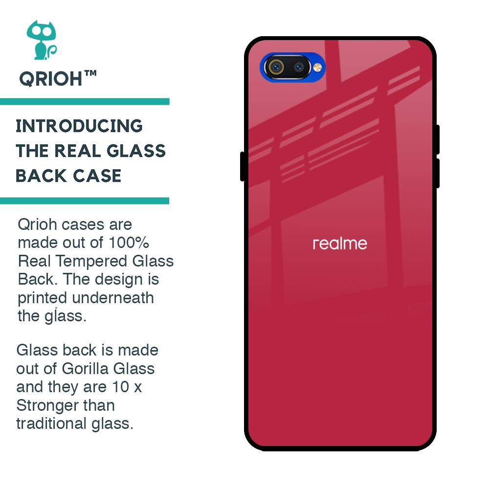 Solo Maroon Glass case for Realme C2