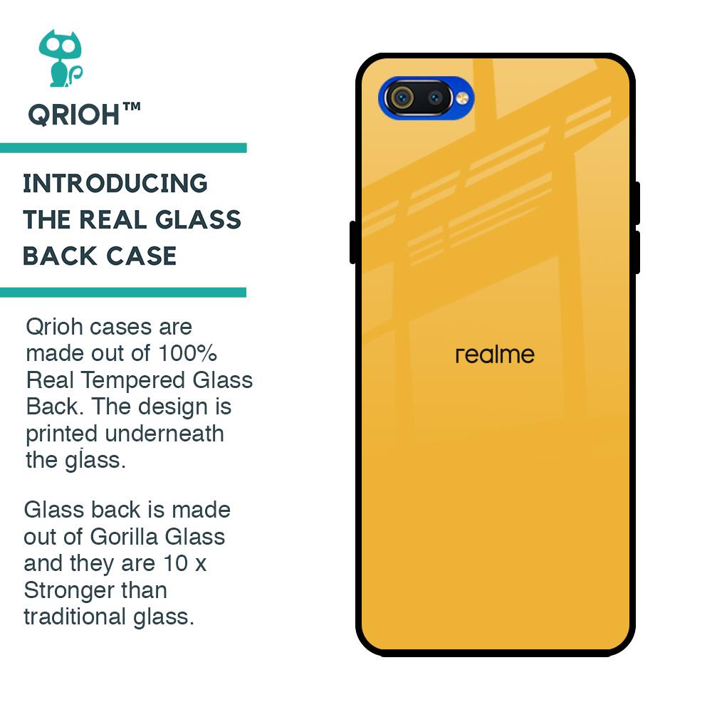 Fluorescent Yellow Glass case for Realme C2