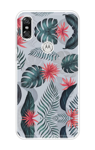 Retro Floral Leaf Motorola P30 Back Cover