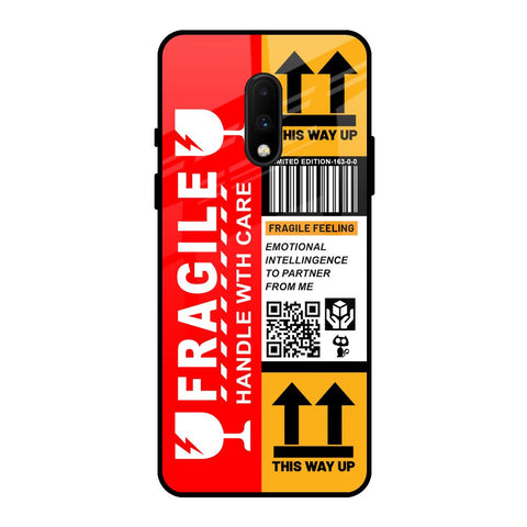 Handle With Care OnePlus 7 Glass Back Cover Online