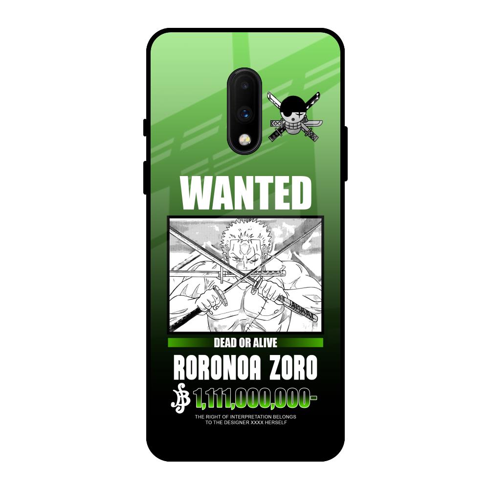 Zoro Wanted OnePlus 7 Glass Back Cover Online