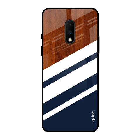 Bold Stripes OnePlus 7 Glass Back Cover Online