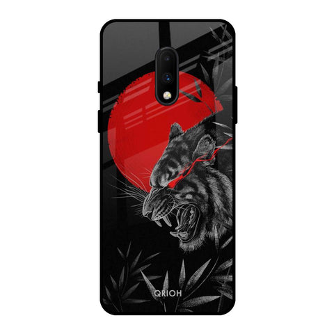 Red Moon Tiger OnePlus 7 Glass Back Cover Online