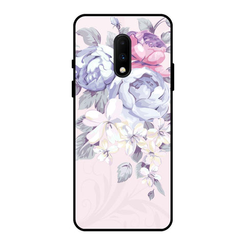 Elegant Floral OnePlus 7 Glass Back Cover Online