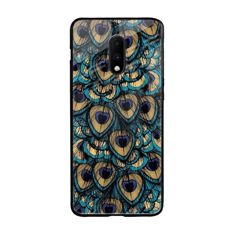 Peacock Feathers OnePlus 7 Glass Cases & Covers Online