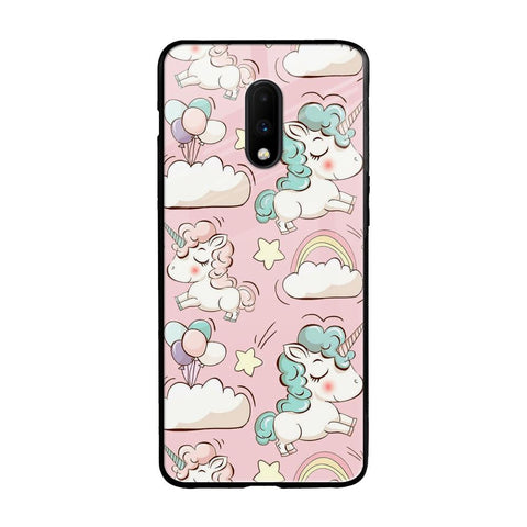 Balloon Unicorn OnePlus 7 Glass Cases & Covers Online