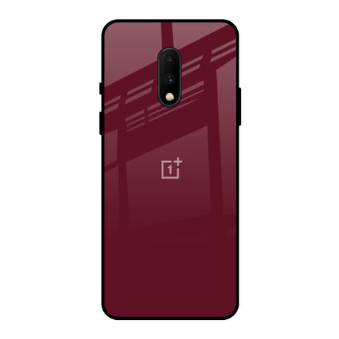 Classic Burgundy OnePlus 7 Glass Back Cover Online