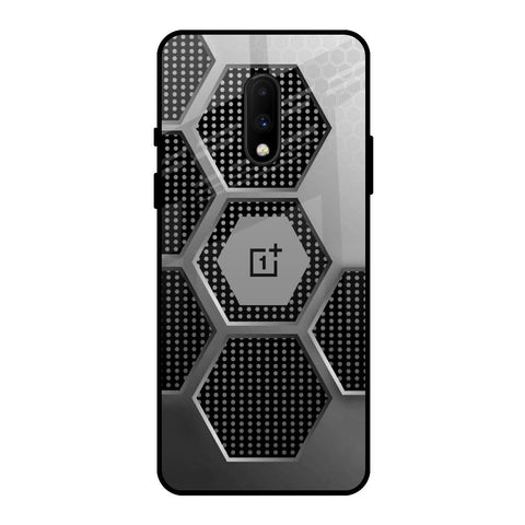 Hexagon Style OnePlus 7 Glass Back Cover Online