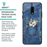Kitty In Pocket Glass Case For OnePlus 7