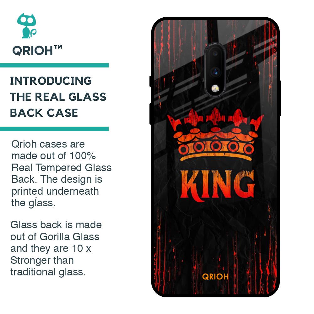 Royal King Glass Case for OnePlus 7