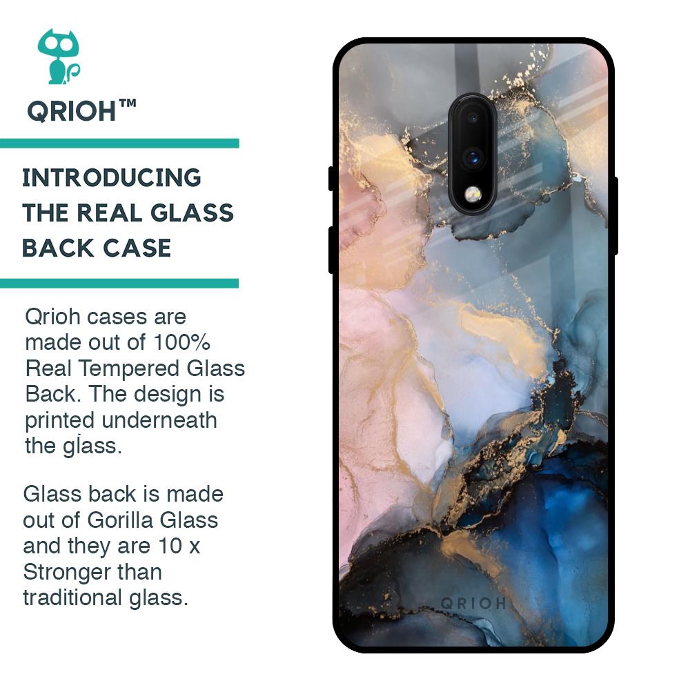 Marble Ink Abstract Glass Case for OnePlus 7