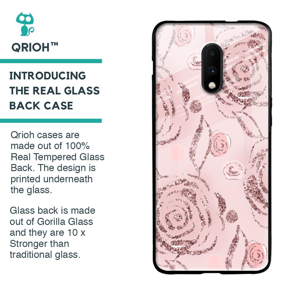 Shimmer Roses Glass case for OnePlus 7