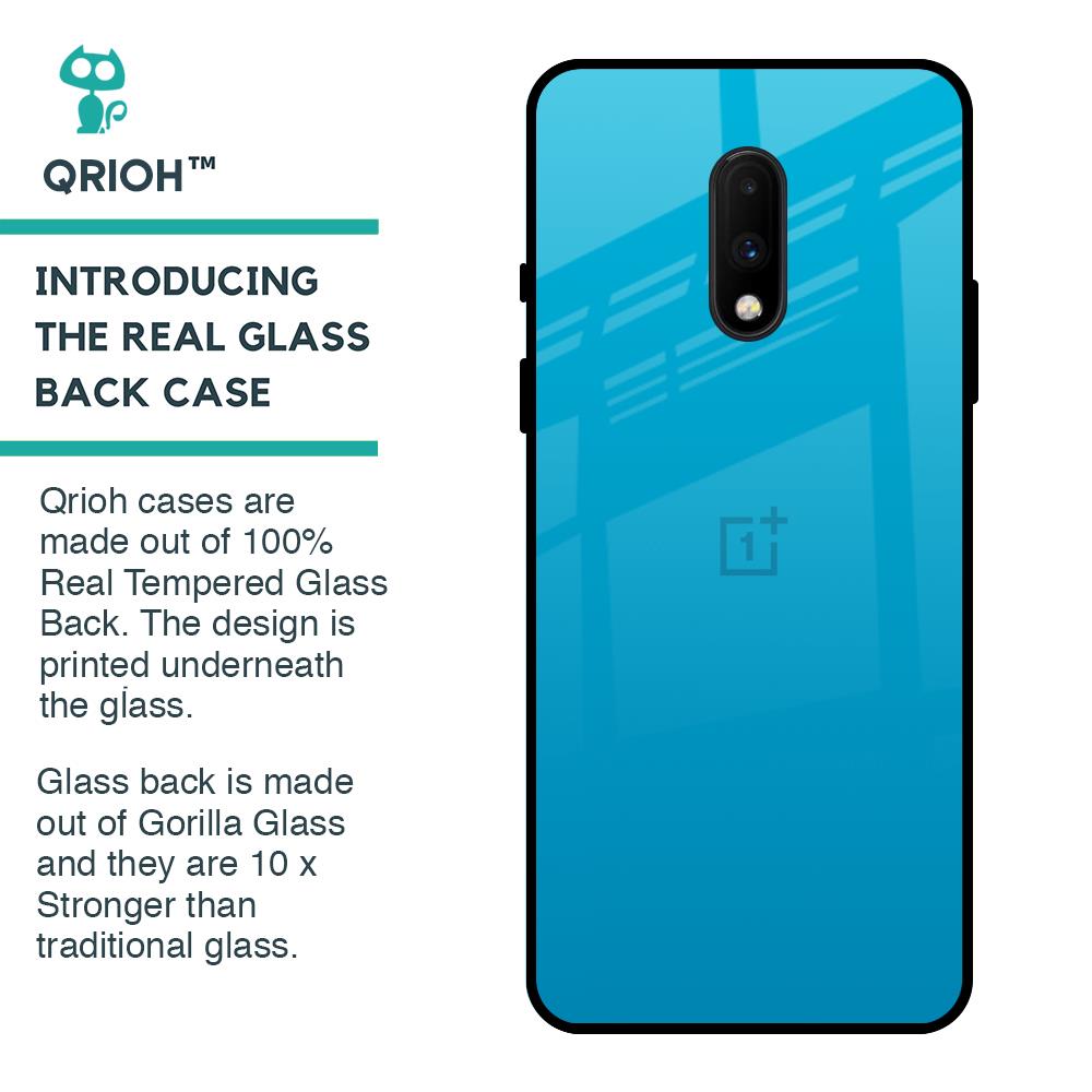 Blue Aqua Glass Case for OnePlus 7