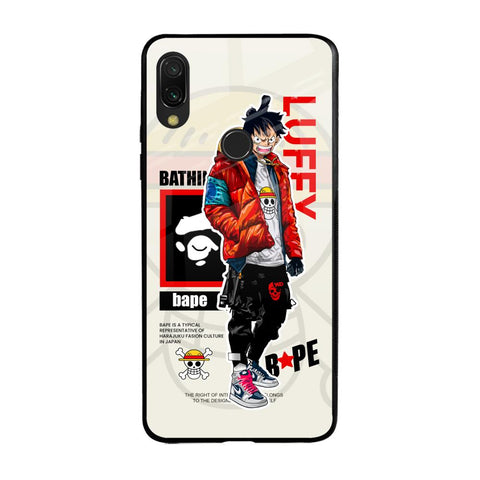 Bape Luffy Xiaomi Redmi Note 7S Glass Back Cover Online