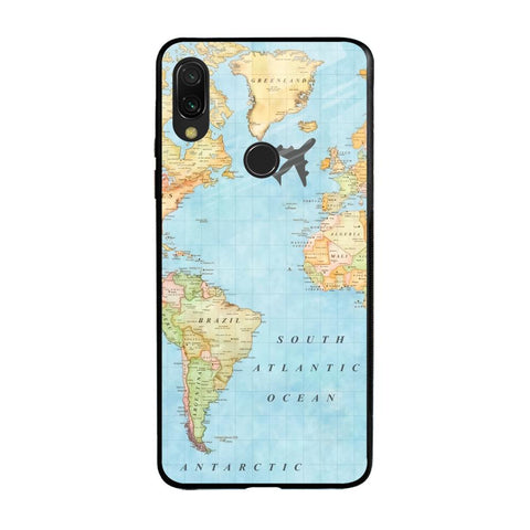 Travel Map Xiaomi Redmi Note 7S Glass Back Cover Online