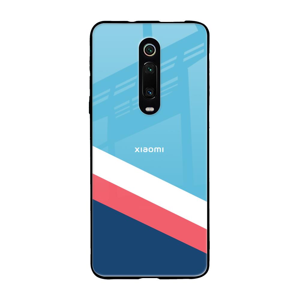 Pink & White Stripes Xiaomi Redmi K20 Glass Back Cover Online