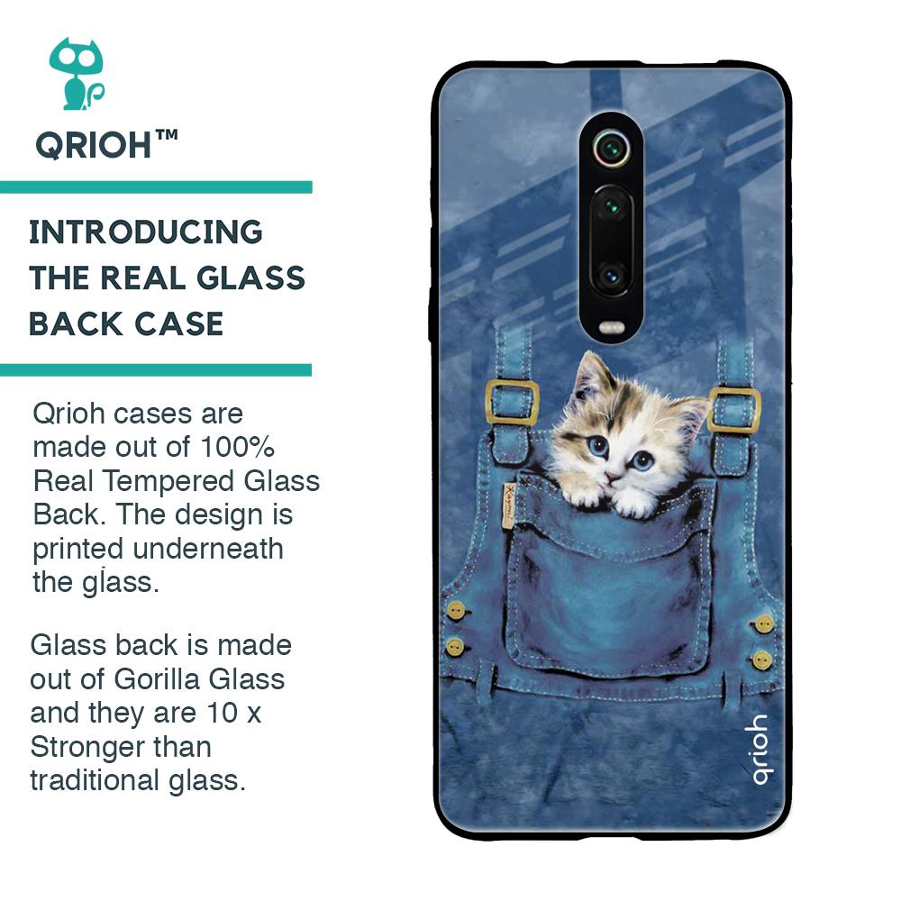 Kitty In Pocket Glass Case For Xiaomi Redmi K20 Pro