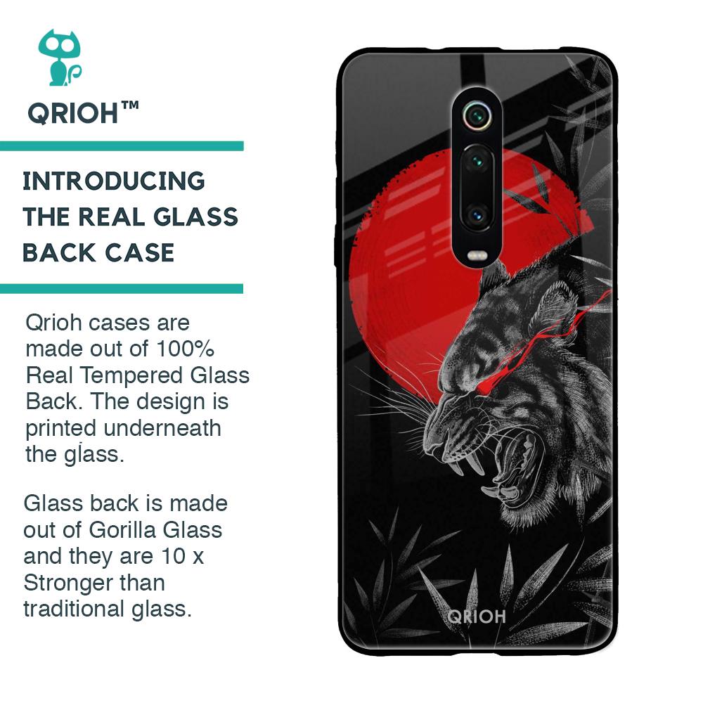 Red Moon Tiger Glass Case for Xiaomi Redmi K20 Pro
