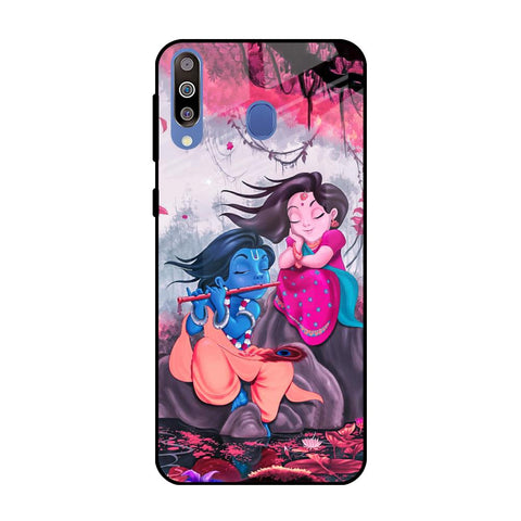 Radha Krishna Art Samsung Galaxy M40 Glass Back Cover Online