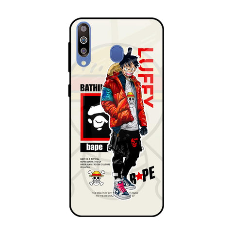 Bape Luffy Samsung Galaxy M40 Glass Back Cover Online