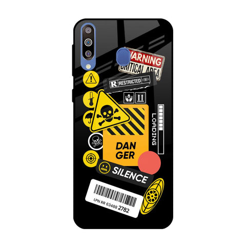 Danger Signs Samsung Galaxy M40 Glass Back Cover Online