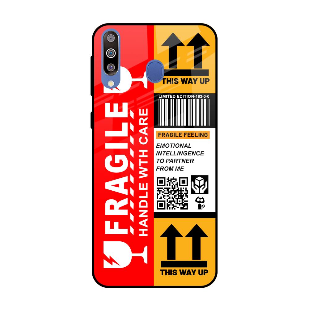 Handle With Care Samsung Galaxy M40 Glass Back Cover Online