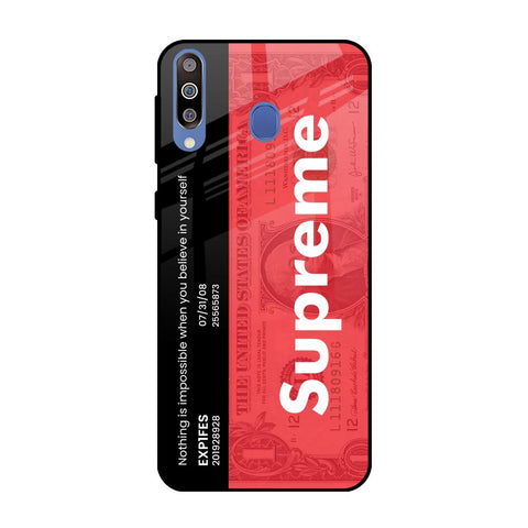 Supreme Ticket Samsung Galaxy M40 Glass Back Cover Online