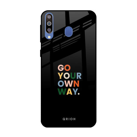 Go Your Own Way Samsung Galaxy M40 Glass Back Cover Online