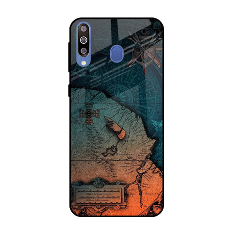 Geographical Map Samsung Galaxy M40 Glass Back Cover Online
