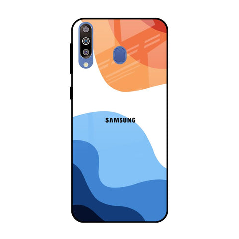 Wavy Color Pattern Samsung Galaxy M40 Glass Back Cover Online