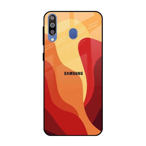 Magma Color Pattern Samsung Galaxy M40 Glass Back Cover Online