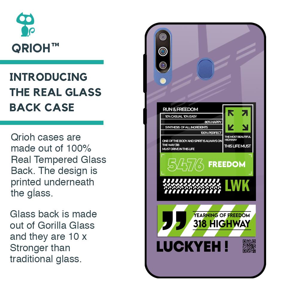 Run & Freedom Glass Case for Samsung Galaxy M40