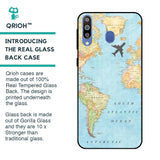 Travel Map Glass Case for Samsung Galaxy M40