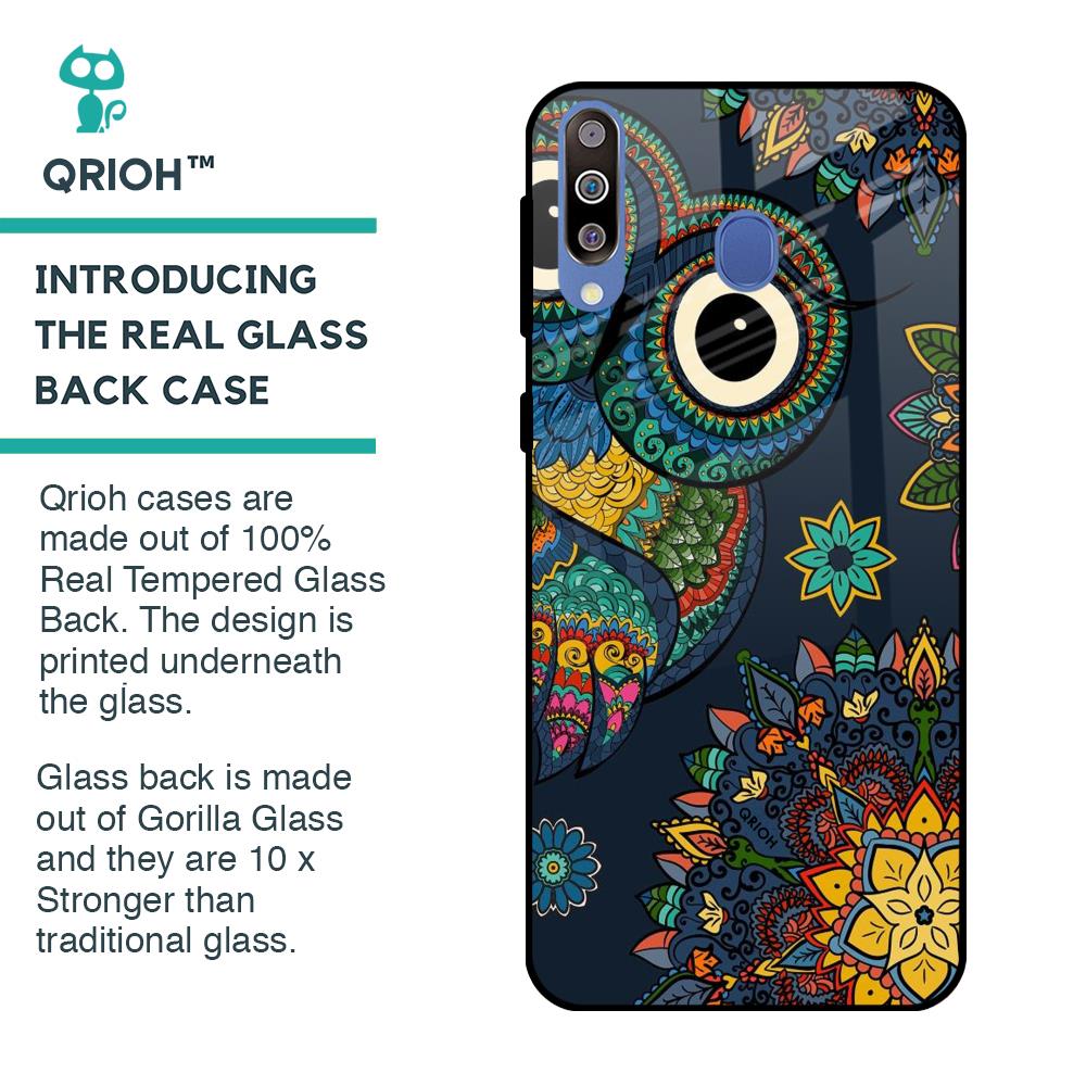 Owl Art Glass Case for Samsung Galaxy M40