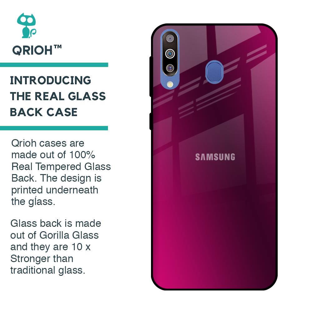 Pink Burst Glass Case for Samsung Galaxy M40