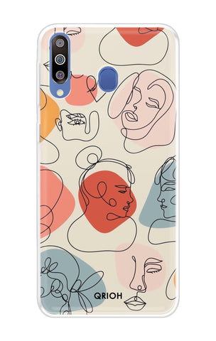Abstract Faces Samsung Galaxy M40 Back Cover