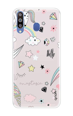 Unicorn Doodle Samsung Galaxy M40 Back Cover