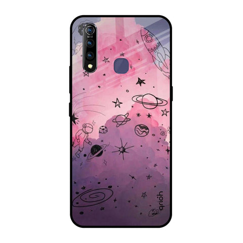 Space Doodles Vivo Z1 Pro Glass Back Cover Online