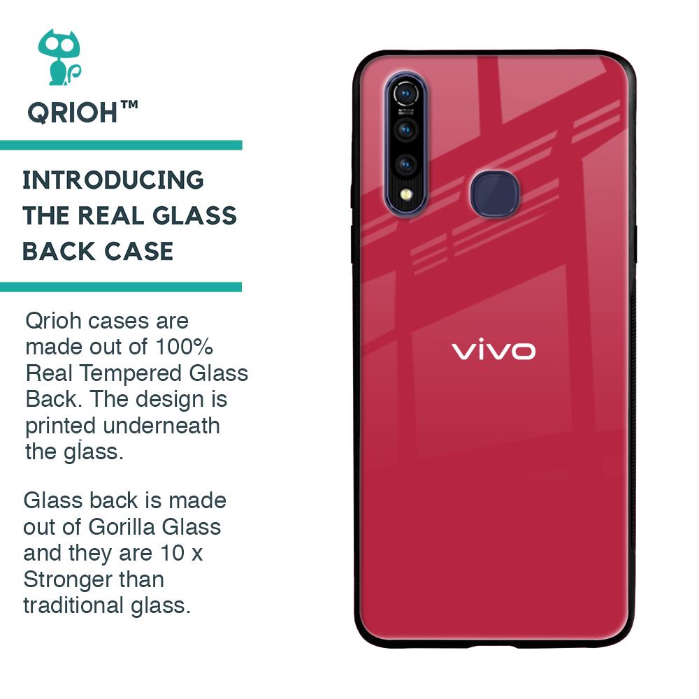 Solo Maroon Vivo Z1 Pro Glass Back Cover Flat 35% Off On Vivo Z1