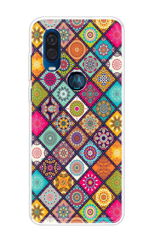 Multicolor Mandala Motorola One Vision Back Cover