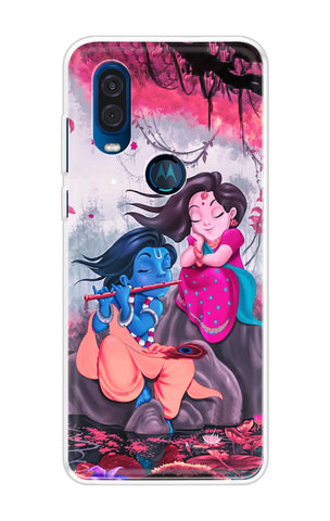 Radha Krishna Art Motorola One Vision Back Cover